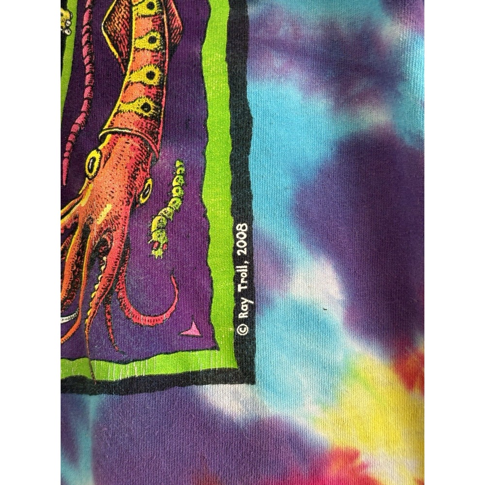 Ray Troll The Baitful Dead Tie Dye T-Shirt Men's Large 2008 Grateful Tee - Picture 3 of 8